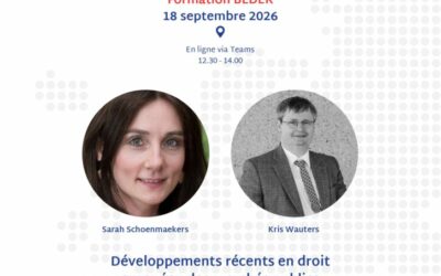 Formation: « Développements récents en droit européen des marchés publics »