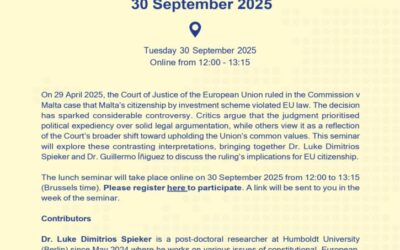Lunch Seminar on the Malta Case